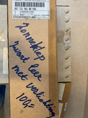 Porsche 911 - Zonneklep zwart