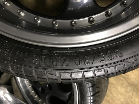 Porsche 964/965/993 - 18'sportvelgen (speedline look) zwart