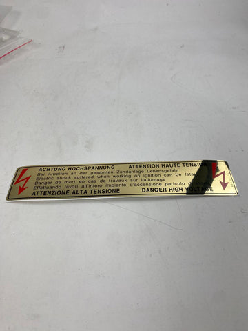 classic sticker - hoogspannings sticker (motorruimte)