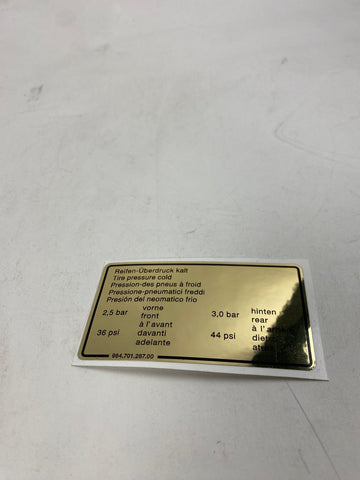 classic sticker - bandenspanning (motorruimte)