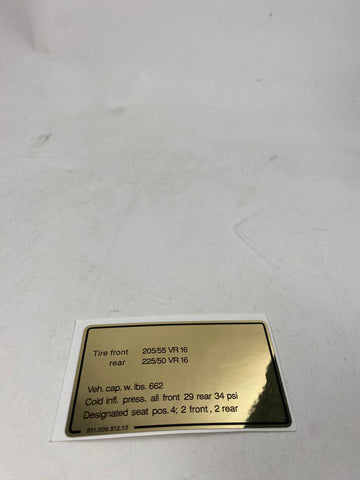 classic sticker - bandenspanning sticker ( motorruimte)