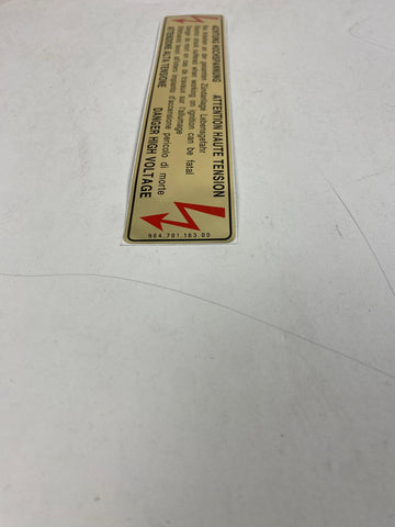 classic sticker - hoogspannings sticker (motorruimte)