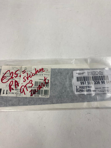 Porsche 997 - striping achterbumper (zwart)