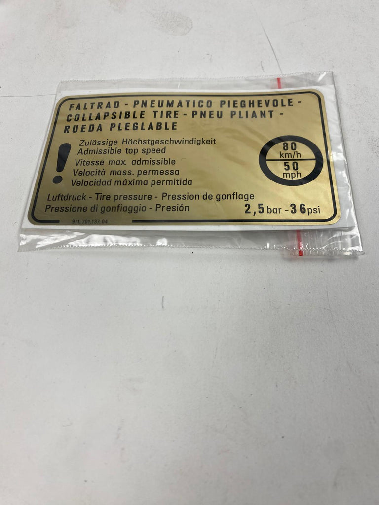 Porsche 911 - reserveband sticker (thuiskomer)