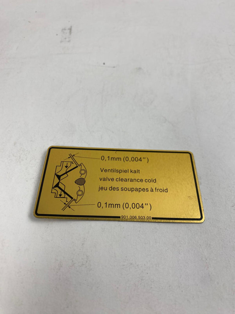 Porsche 911 - klepafstelling sticker (aluminium)