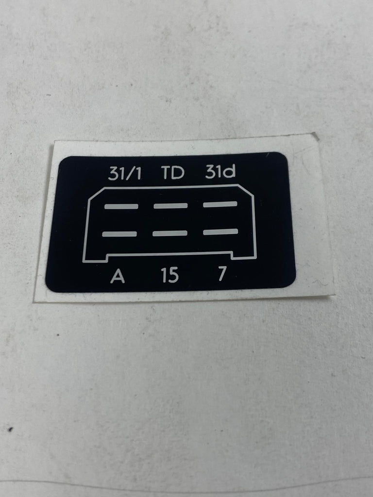 Porsche 911 - aansluiting stekker 12v sticker