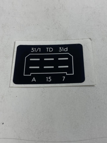 Porsche 911 - aansluiting stekker 12v sticker