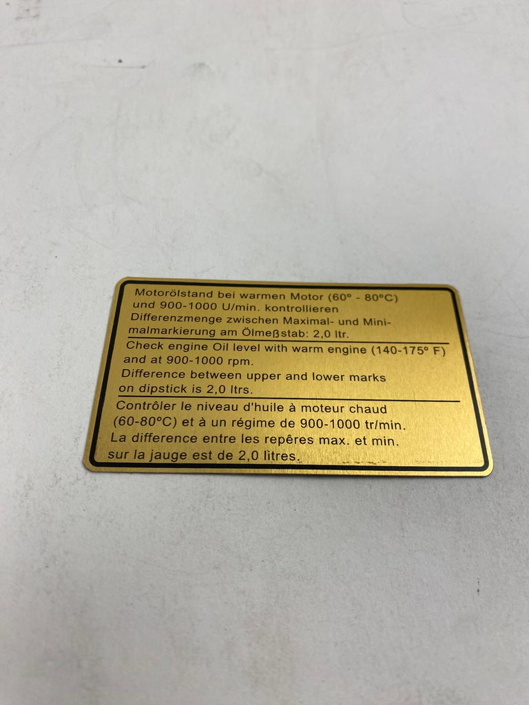 Porsche 911 - motoroliepeil sticker (aluminium)