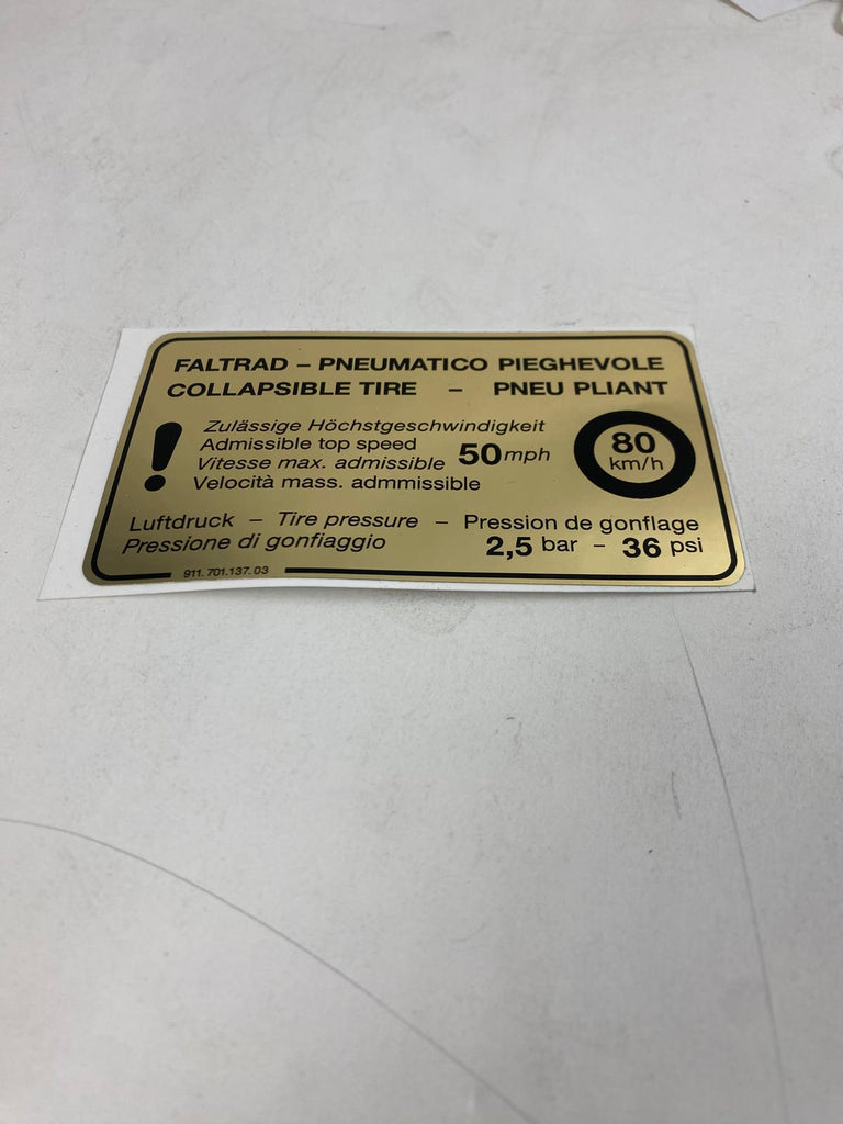 Porsche 911 - reserverband sticker ( thuiskomertje )