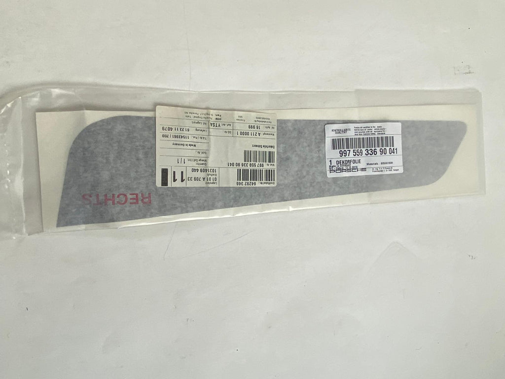 Porsche 997 - striping achterbumper (zwart)