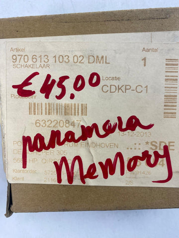 Porsche panamera - stoel memory