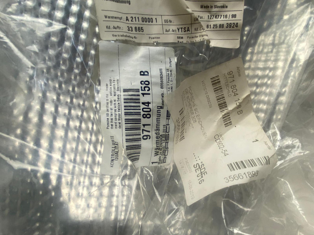 Porsche panamera - hitteschild plaat