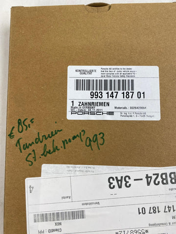 Porsche 993 - tandriem st.bekrachtiging