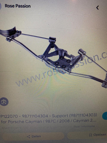 Porsche boxster / cayman - uitlaat ophangframe