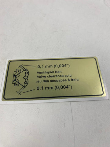 Porsche 911 - klepafstelling sticker (aluminium)