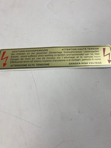 Porsche 911 - hoogspanning dynamo sticker