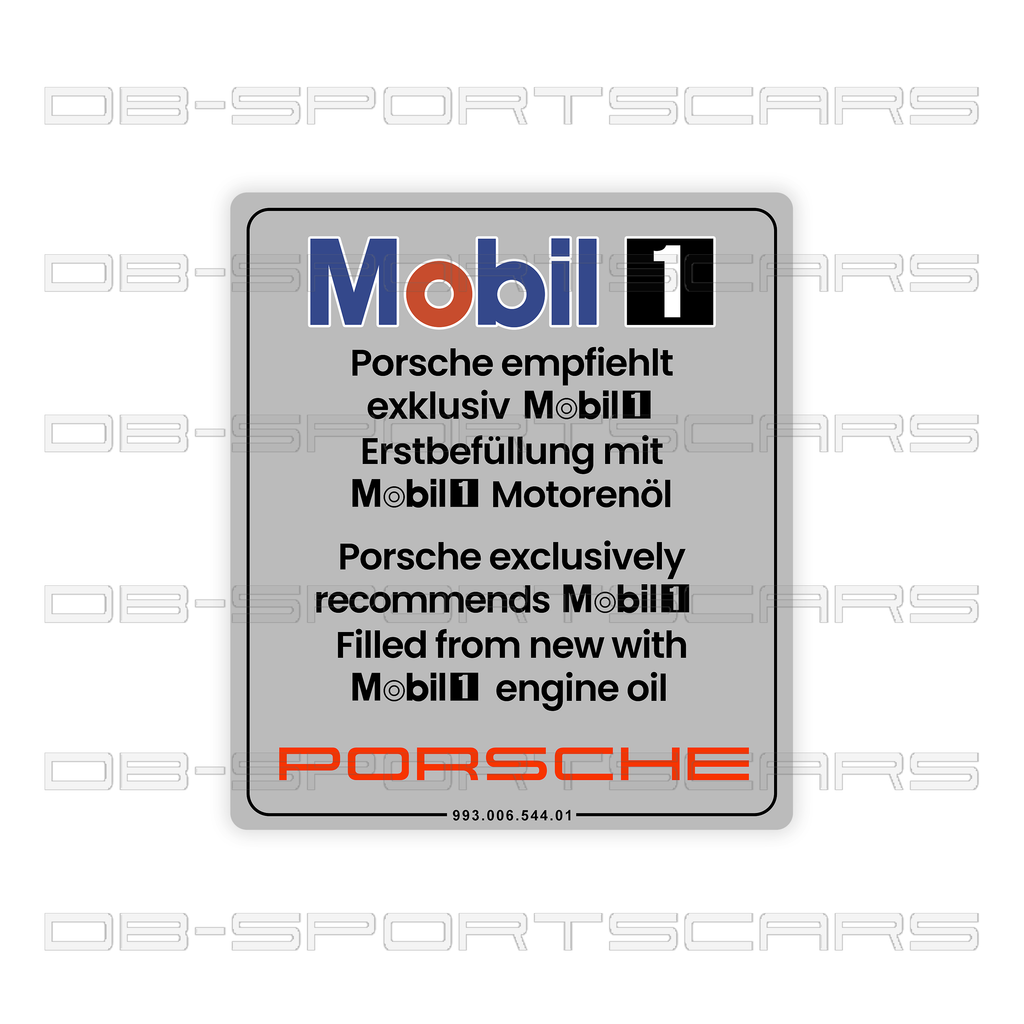 Porsche 964 / 993 - Mobil1 olie sticker