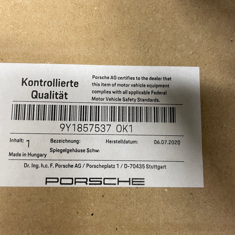 Porsche Cayenne - Spiegelafdekkap zwart (links)