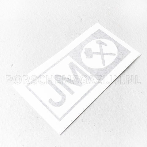 Johnson Matthey JM logo sticker voor Porsche
