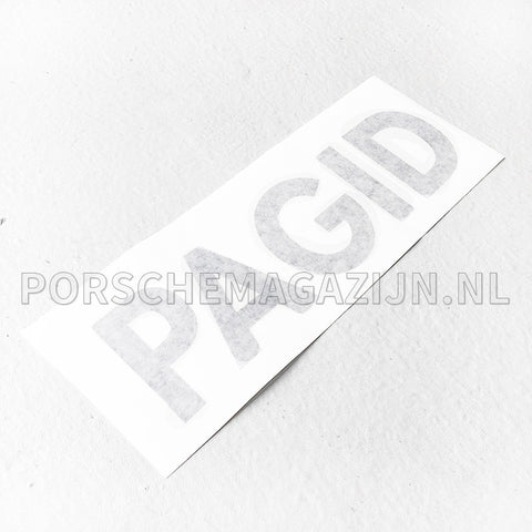 Pagid logo sticker snijletters voor Porsche